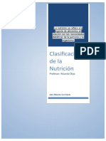Clasificación y tipos de nutrientes