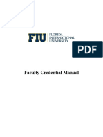 Faculty Credential Manual Guide