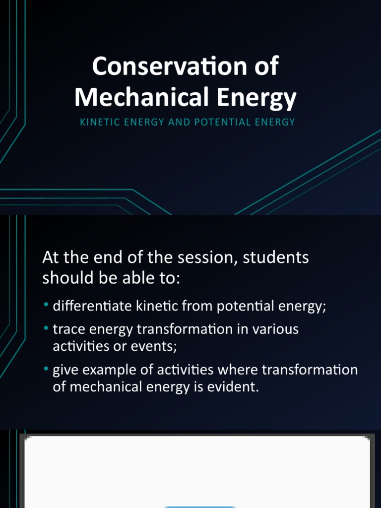Conservation of Mechanical Enegy | PDF | Potential Energy | Kinetic Energy