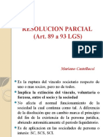 Resolución parcial sociedades: causales y efectos