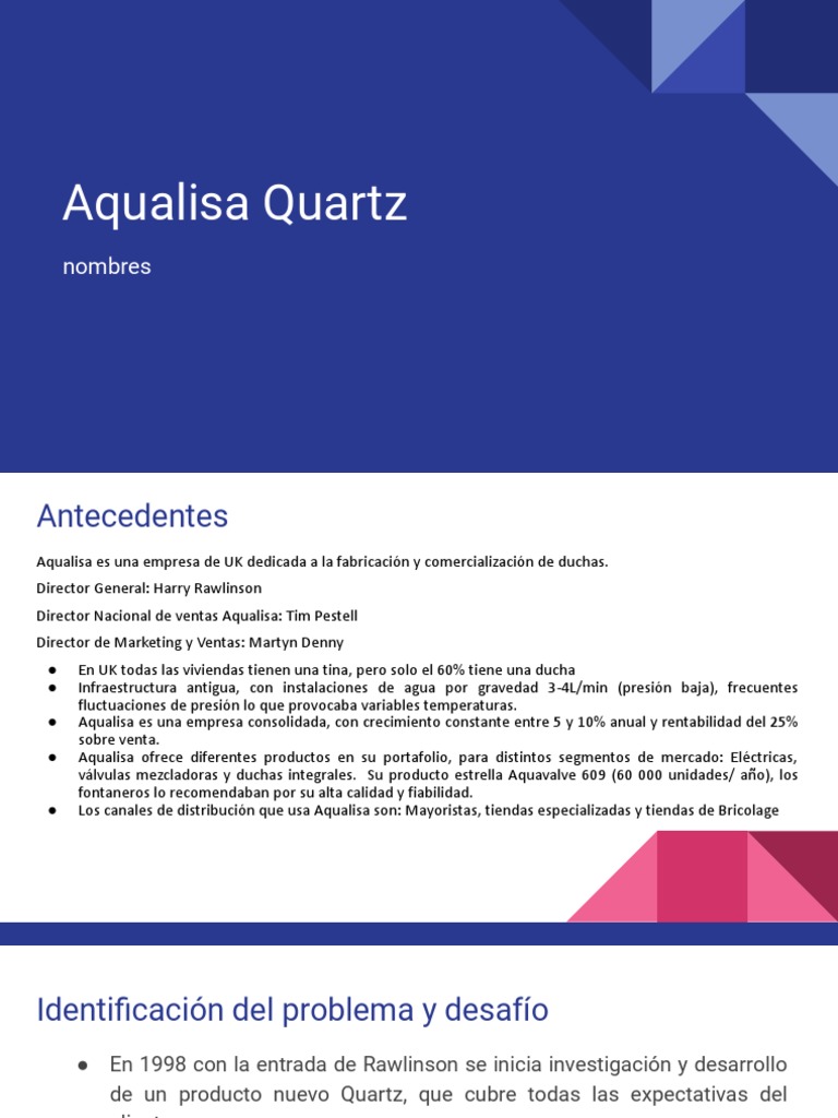 Aqualisa Quartz PDF Business Economias