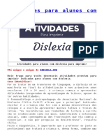 Atividades para Alunos Com Dislexia