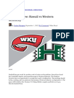 Hawaii Vs Western Kentucky Article