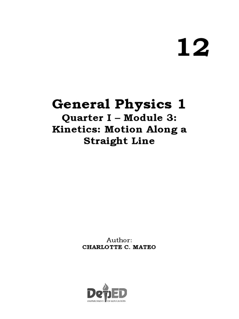 Physics Module: Straight Line Motion | PDF | Velocity | Acceleration