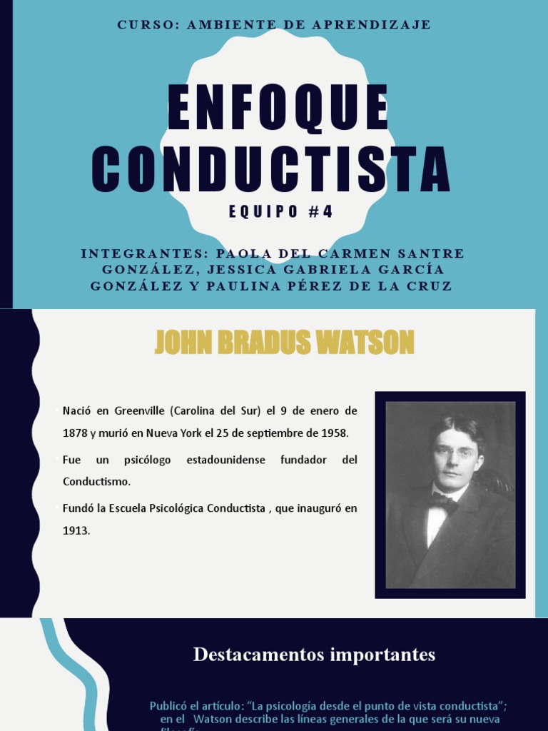 Exposicion Del Conductismo Pdf Behaviorismo Aprendizaje