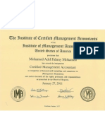 CMA Certificate