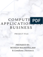 Computer Applications in Business: Project File