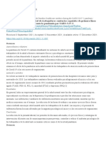 Análisis de La Salud Mental de Trabajadores Sanitarios Españoles de Primera Línea