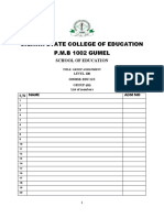 Jigawa State College EDU 123 Group Assignment