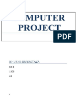 Computer Project Khushi Srivastava