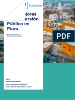 La Reconstrucción con Cambios: Análisis sobre las mejoras en la Inversión Pública en Piura con el modelo Gobierno a Gobierno (G2G)