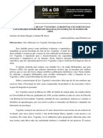 A Psicologia Da Arte de Lev Vygotsky: O Desenvolvolvimento Das Capacidades Superiores de Imaginação E Emoção No Ensino de Arte