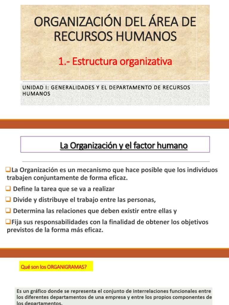 Estructura y Organigramas en RRHH | PDF | Gestión de recursos humanos ...