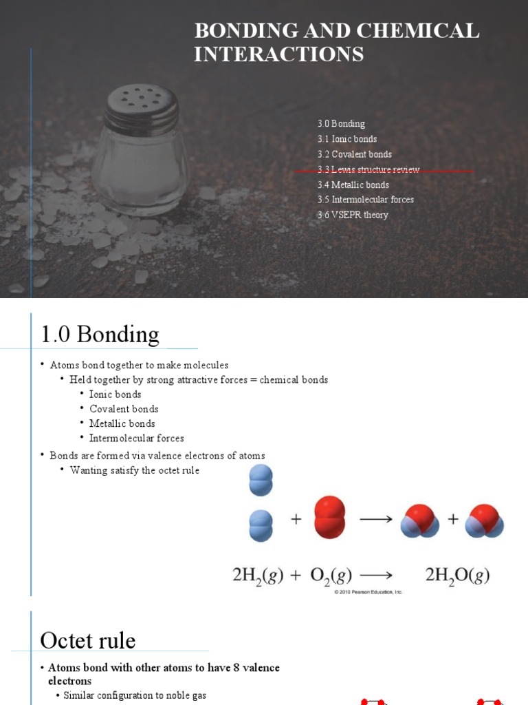3.0 Bonding _ Chemical Interactions PDF Chemical Bond Ionic Bonding