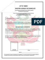 Declaracion Jurada de Domicilio