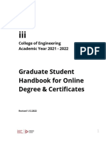 Graduate Student Handbook for Online Degree & Certificates