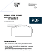 Garage Door Opener Model CG40CS 1/2 HP CG42CS 1/2 HP: Owner's Manual