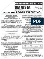 Diário Oficial do Município de Boa Vista publica decretos