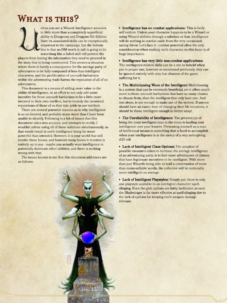 344944Intelligence Matters PDF Role Playing Games Dungeons & Dragons
