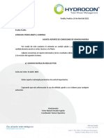 Reporte de Condiciones de Osmosis Inversa PTAR Planta Cojinetes