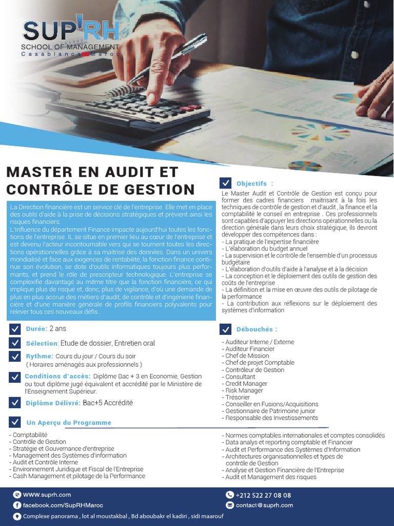 Master en Audit et Contrôle de Gestion | PDF | Audit | Business