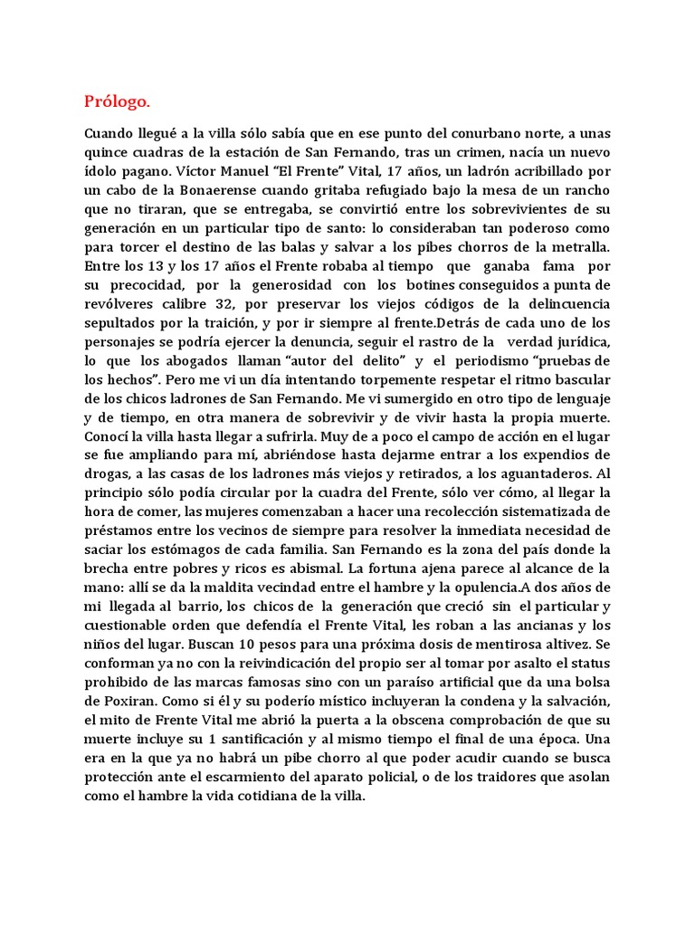 Resumen Cuando Me Muera Quiero Que Toquen Cumbia | PDF