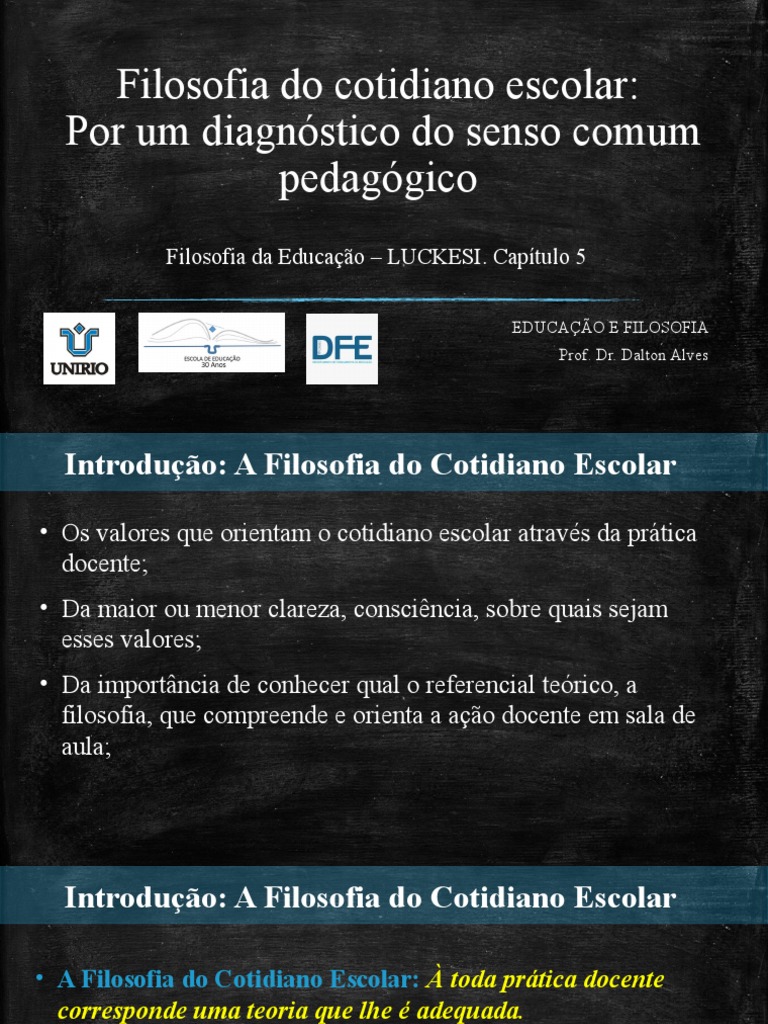Filosofia e Senso Comum na Educação | PDF | Conhecimento | Pedagogia