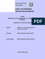 DEBATE Ley de Protección de Datos Personales Caso VIH