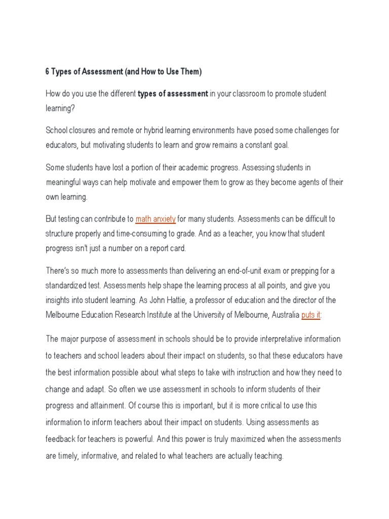 TYPES OF ASSESSMENT IN EDUCATION PDF SLIDESHARE visual data 2