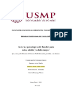 Informe Psicológico Del Bender para Niño, Adulto y Adulto Mayor