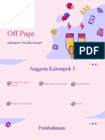 Off Page: Kelompok 5 Proudly Present!