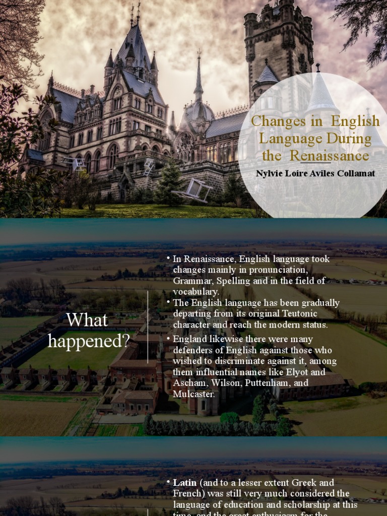 Evolution of English in the Renaissance | PDF | English Language | Part ...