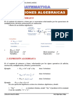 Expresiones-Algebraicas - Adición de Monomios