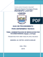 "Arzobispo Loayza": Guia de Procedimiento para Enfermeria Tecnica