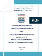 "Arzobispo Loayza": Guia de Procedimiento para Enfermeria Tecnica