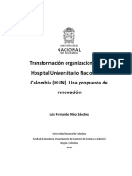 Transformación Organizacional en El Hospital Universitario Nacional de Colombia (HUN) - Una Propuesta de Innovación