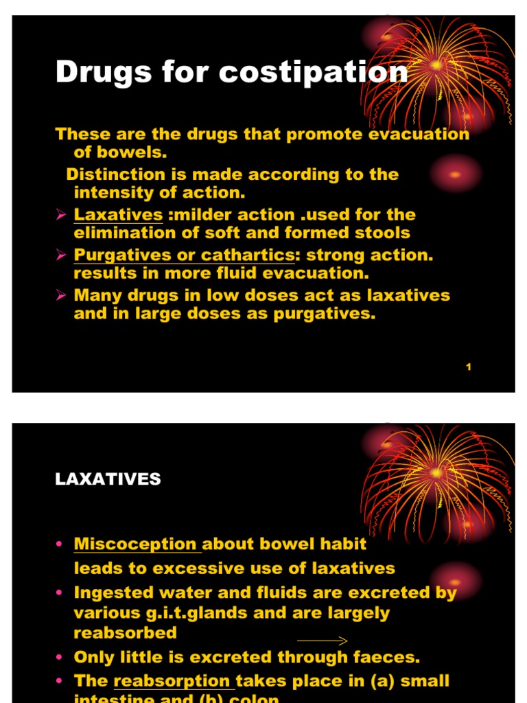 Laxatives Pps PDF Constipation Dietary Fiber