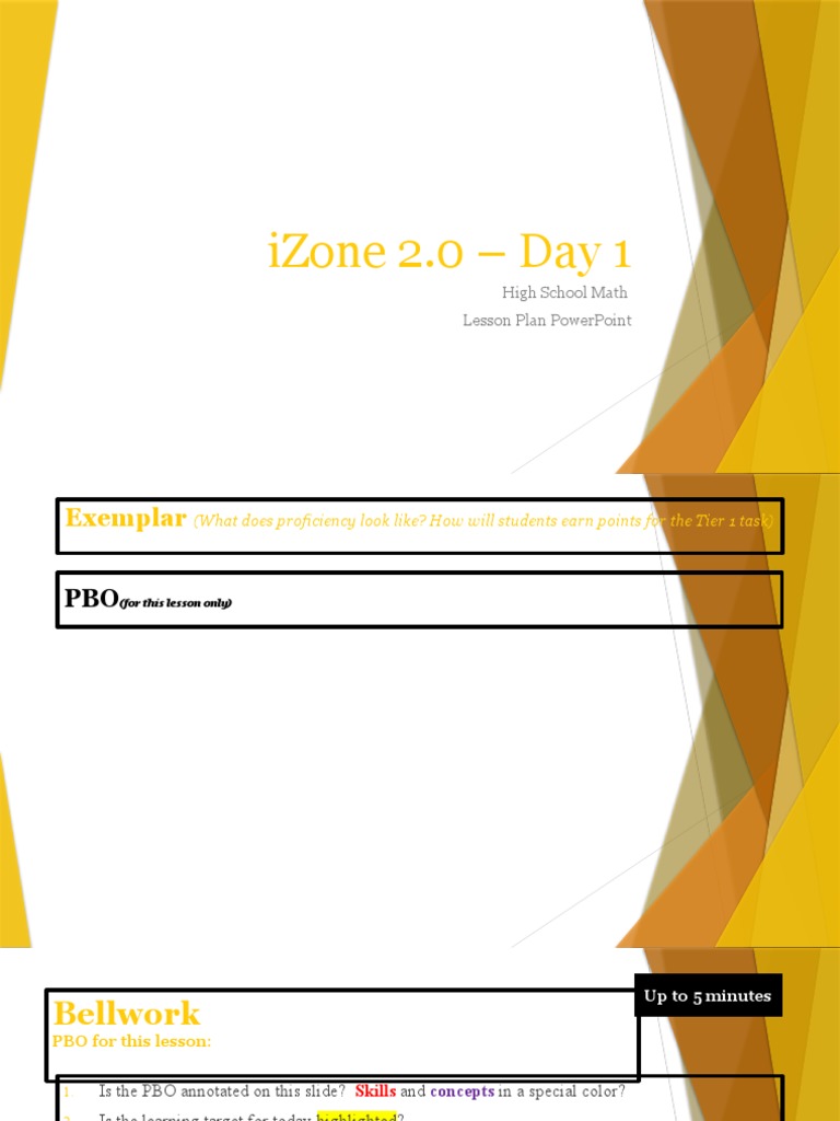 IZone Math 75-Minute Lesson Plan Template | PDF | Lesson Plan | Teachers