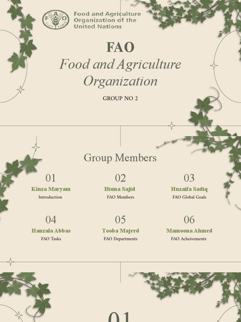 Overview of FAO Functions and Goals | PDF | Food And Agriculture ...