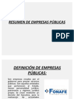 RESUMEN DE EMPRESAS PÚBLICAS