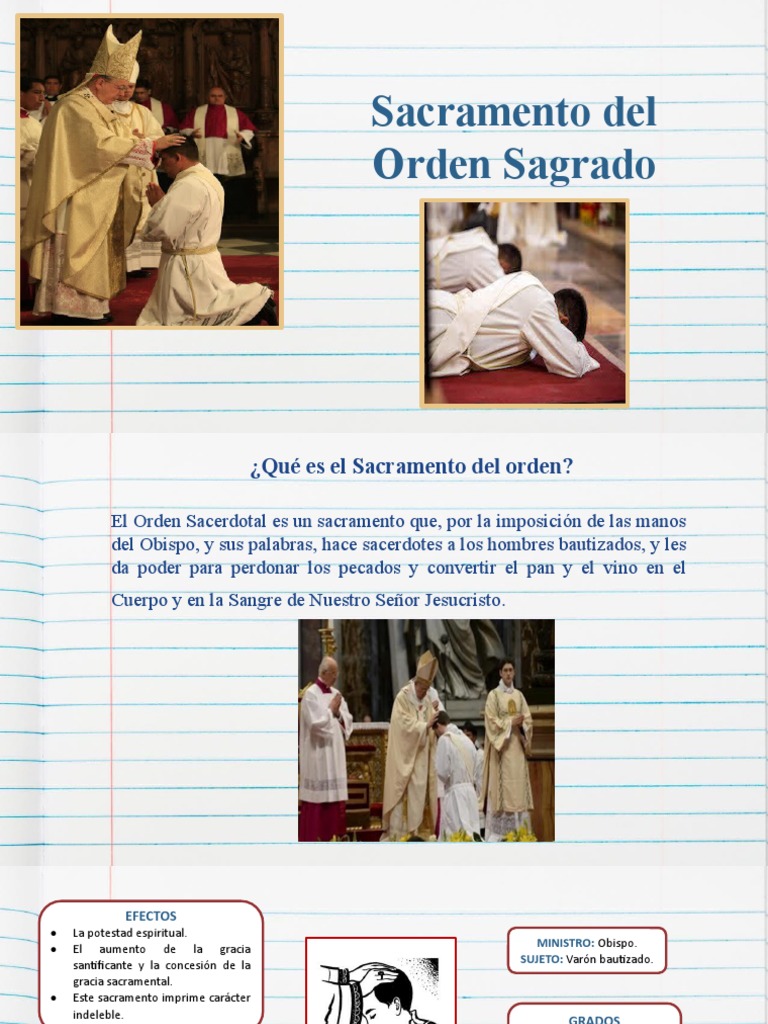 5 sacramento del orden sagrado 4to pdf sacerdote sacramentos