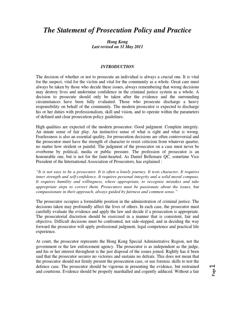 the-statement-of-prosecution-policy-and-practice-attorney-general
