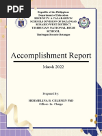 Accomplishment Report March2022