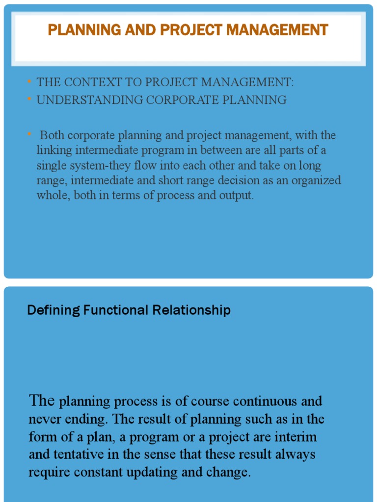 Corporate Planning | Download Free PDF | Strategic Management