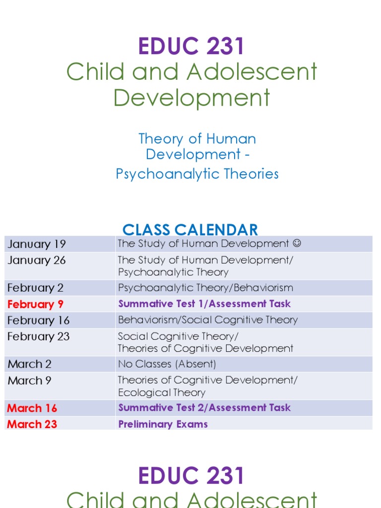 Child and Adolescent Development Overview | PDF | Id | Psychology