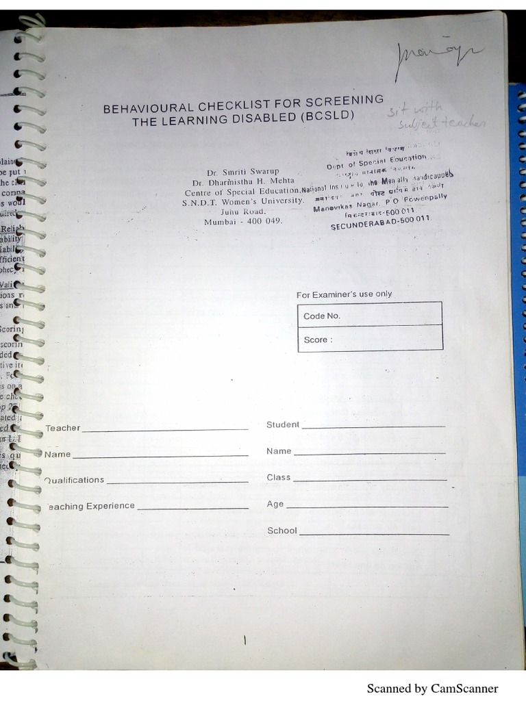 Scanned Document Overview | PDF