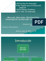 Mercado, Mercadeo, Benchmarking....