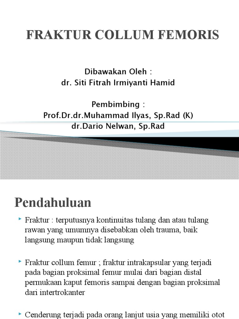 Fraktur Collum Femoris pada Lansia | PDF | Sains & Matematika