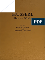 Husserl - Shorter Works