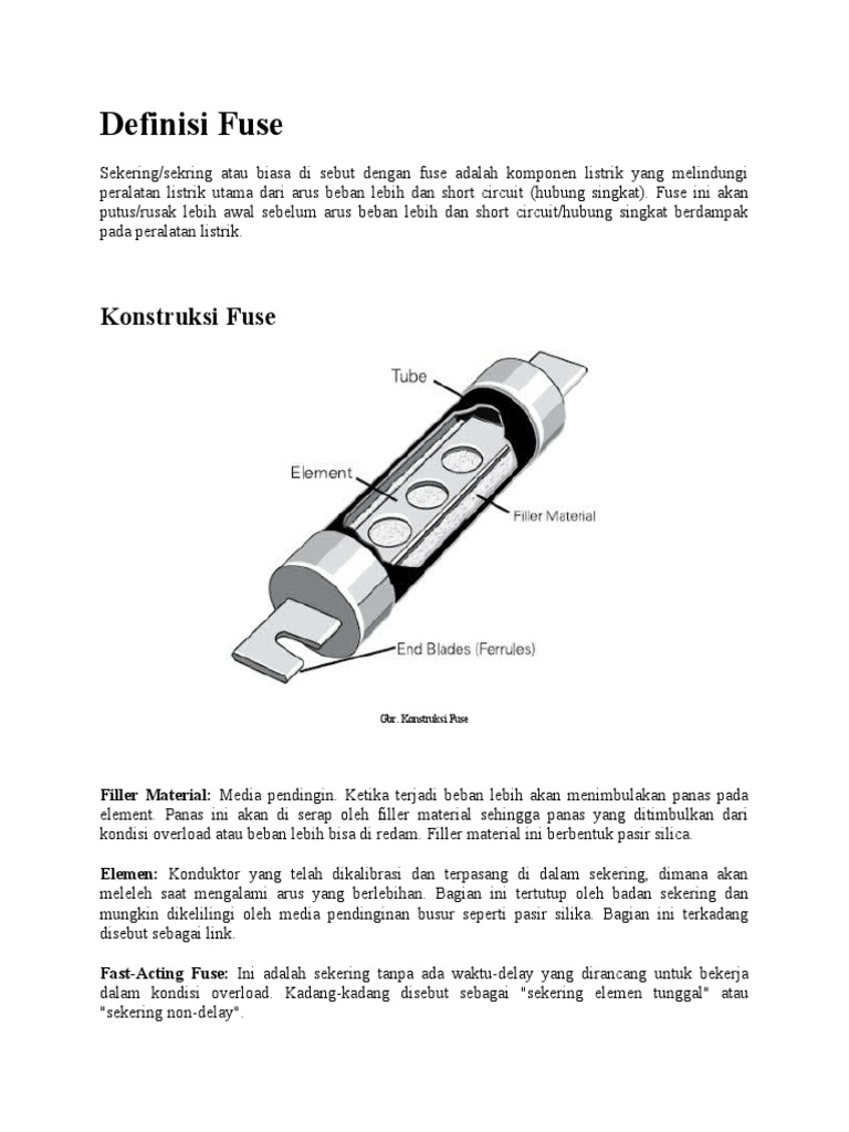 Definisi dan Fungsi Sekering Listrik | PDF | Komputer | Teknologi ...